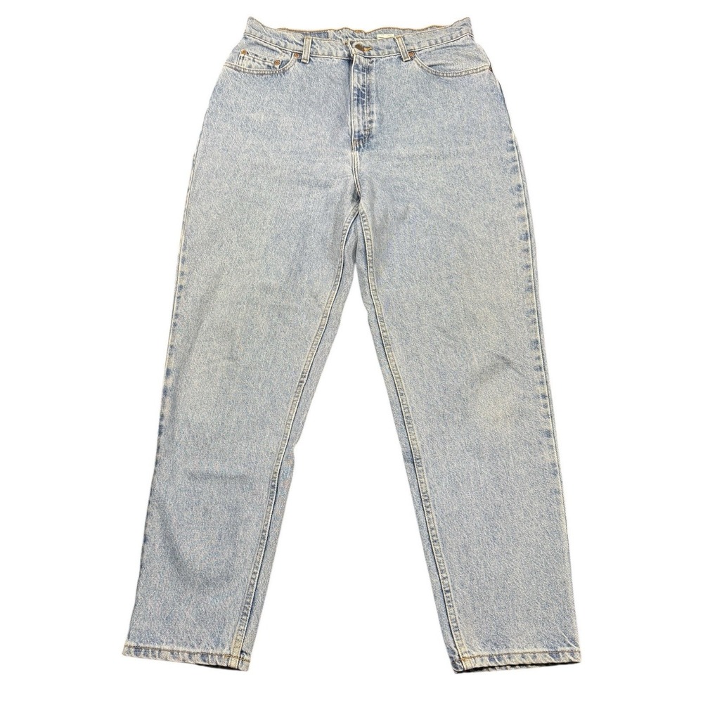 Vtg 90s Levis 521 Jeans Womens 16 Short Light Blue Denim Tapered High Rise  USA